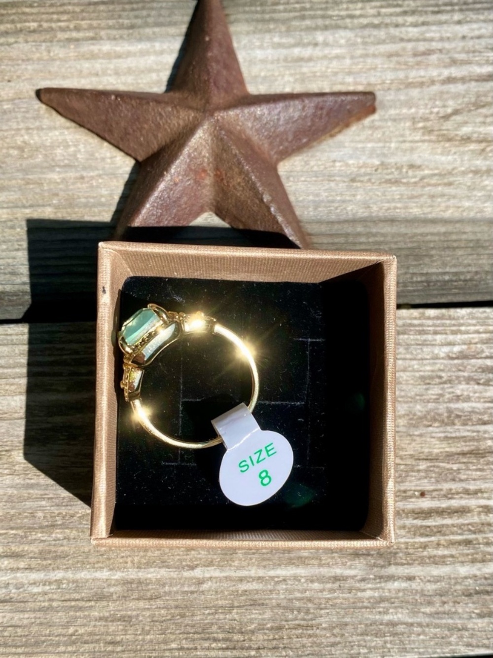 Bomb Party OG Aqua Quartz Size 8 Ring - Picture 3 of 3